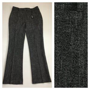 NWT EXPRESS Black White COLUMNIST Barely Boot Mid-Rise Dress Pant